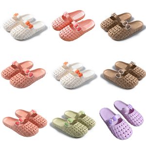 Zomer nieuw product slippers ontwerper voor dames schoenen groen wit roze oranje Baotou Flat Bottom Bow slipper sandalen fashion-021 dames platte slides GAI outdoor schoenen