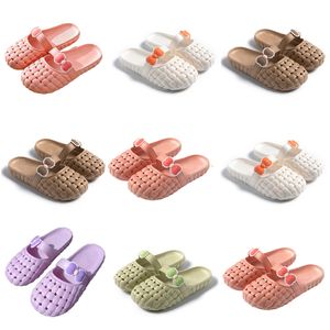 Zomer nieuw product slippers ontwerper voor dames schoenen groen wit roze oranje Baotou Flat Bottom Bow slipper sandalen fashion-013 dames platte slides GAI outdoor schoenen