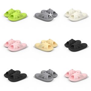 Nouveau produit d'été Livraison gratuite Slippers Designer Fomen Femmes Green Blanc Black Black Rose Sandales Gris Sandales Fashion-037 Flat Flat Tlides Gai Outdoor Shoes Outdoor