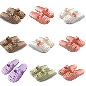 Zomer nieuw product slippers ontwerper voor dames schoenen groen wit roze oranje Baotou Flat Bottom Bow slipper sandalen fashion-09 dames platte slides GAI outdoor schoenen sp