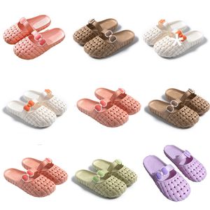 Zomer nieuwe product slippers ontwerper voor dames schoenen groen wit roze oranje baotou vlakke bodem boog slipper sandalen mode-047 dames platte dia's gai outdoor schoenen