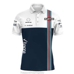 Été nouvelle chemise F1 combinaison de course Williams Benz équipe T-shirt Polo hommes revers salopette femmes Polos hauts 5xl2 Shorts