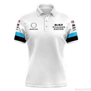 Summer New Shirt F1 Racing Suit Williams Benz Team T-shirt Polo Homme Revers Racing Salopette Chemise Femme Polos Tops 5xl2 3ASCS