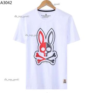 Zomer nieuwe schedel konijnenbont geribbelde hals met korte mouwen bedrukt patroon trendy merk katoenen borduursel hoog T-shirt
