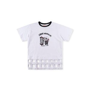 Camiseta de estilo nuevo de verano, camiseta informal holgada con estampado de letras y dibujos animados