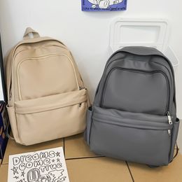 Summer New Women Backpack High Quality Pu Leather School Bag For Boys Gitls Large Capacity Men Outdoor Backpacks 2022