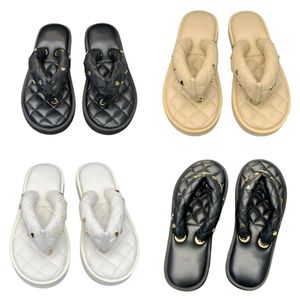 Été nouvelles pantoufles pour femmes sandales de créateurs de luxe chaussures de plate-forme haut de gamme véritable portefeuille pieds tongs en plein air chaussures de plage antidérapantes confortables à semelles souples