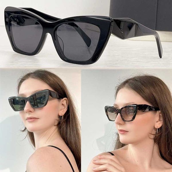 Summer New Womens Cat Ojes Marco Gafas de sol Sun Womens Diseñador de gafas de sol de conducción atmosférica de alta gama SPR35 CABLES NEGROS CON CAJA ORIGINAL