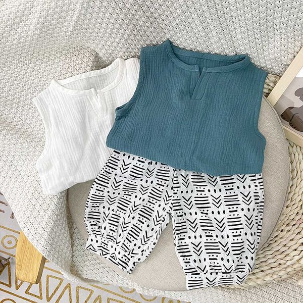 Été nouveau-né bébé garçon vêtements tenue ensembles coton respirant T-shirt + pantalon costume bébé garçon vêtements infantile 1 an anniversaire ensembles G1023