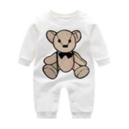 Pasgeboren baby Rompers Designer Fashion O-Neck baby jumpsuits Boy Girls Cotton Romper Pyjamas Toddler Kinderkleding