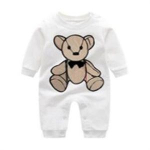 Pasgeboren baby Rompers Designer Fashion O-Neck baby jumpsuits Boy Girls Cotton Romper Pyjamas Toddler Kinderkleding