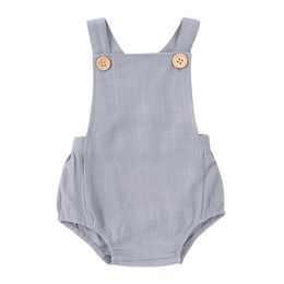 Zomer pasgeboren baby romper katoen mouwloze baby jongens meisjes romper onepiece mode kinderen kleding 1001 e3