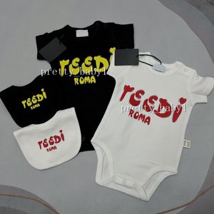 Zomer pasgeboren rompertjes luxe designer babyjongen bodysuit merk kostuum boutique babymeisje cartoon katoen unisex kleding