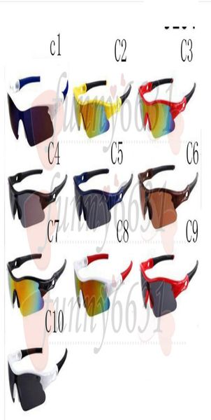 Summer más nuevo estilo de vidrio para bicicletas solo gafas de 10 colores Gafas de sol bonitos Toma las gafas de sol deslumbrantes gafas 30pcslot 7886313