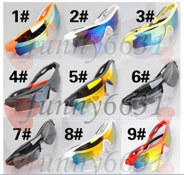 El estilo más nuevo del verano Solo gafas de SOL 9 colores gafas de sol para hombres Bicicleta Vidrio NICE gafas de sol deportivas Gafas de colores deslumbrantes A 7764387