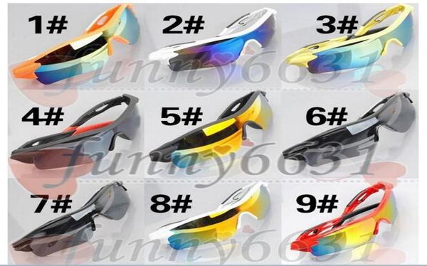 El estilo más nuevo del verano Solamente gafas de sol 9 colores gafas de sol hombres Bicicleta Vidrio NICE gafas de sol deportivas Gafas de colores deslumbrantes A 2007602