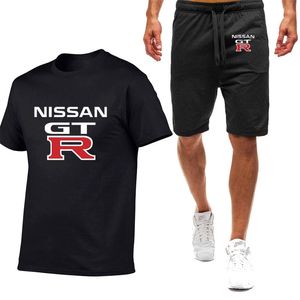 Été Nissan GTR T-shirt à manches courtes Polo costume beau décontracté vêtements de sport confortable respirant lâche hommes pantalons 220504