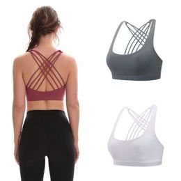 Couleur nude d'été Sports de dos en pente et sous-vêtements de fitness pour les femmes sans cerceau en acier gymnase de sport