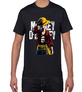 Été One Piece T-shirt Men Japonais Anime Luffy Coton Tshirt Men Loose Top décontracté TEE MEN Vêtements Tee Shirt Homme Taille XS2XL1189338