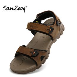 Sandales extérieures d'été Chaussures de plage en cuir masculin Designer Direct Expédition directe 230720 702