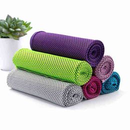 Summer Outdoor Sports Handdoek Ijskoude Handdoek Sjaal Running Yoga Travel Gym Camping Golf Workout Koeling Handdoek Chilling Hals Wrap Y1229