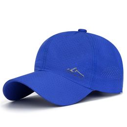 Zomer buiten zonneschade snel drogende pet heren reizen ademend ponsen vol mesh honkbal cap casual unisex piekcap