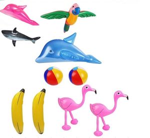 Été en plein air équipement de jeu d'eau natation gonflables jouets rose flamant flotteur île animale pour adultes enfants jouets de ballon de plage en gros