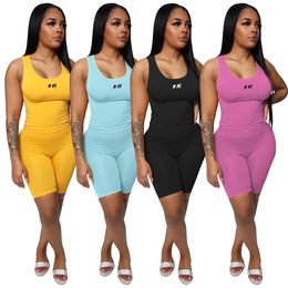 Zomeroutfits Tweede stuk set naadloze sport beha top fitness tops workout gym vest yoga activewear dames tracksuits sexy short sets actieve slijtage tracksuit voor vrouwen