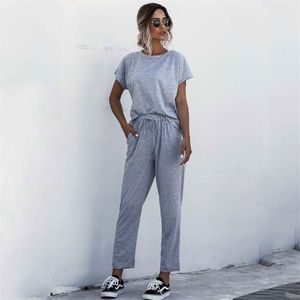 Pyjama d'été Set Femmes Loungewear Vêtements de nuit Lounge Wear PJS Plus Taille Homewear Sleep Home Suit Dames 210809