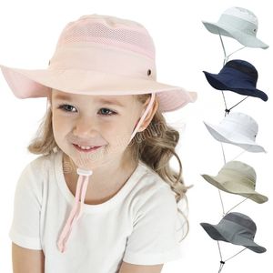 Zomer Panama Kinderen Emmer Hoeden Mesh Reizen Strand Baby Zonnehoed Kids Cap voor Meisjes Jongens Accessoires Kind Visser Caps 1-8Y