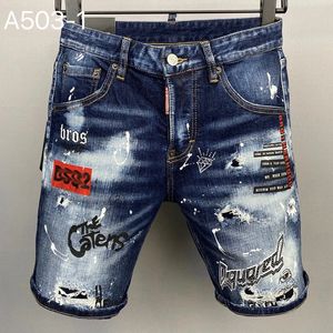 Zomerfeest Strand Kort Italië Jeans Heren Shorts Jeans Heren Denim Broek Knop Slanke Blauw Gat 2 Shorts Jeans Voor Mannen 08 240220