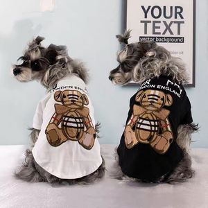 Zomer dierenkleding Designer huisdierjas Teddy Poedel Luxe Puppy Mode T-shirt Beer Gedrukt Letter Hondenkleding Puur katoen CSG23101712