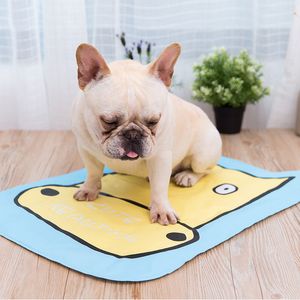 Tapis de glace d'été pour animaux de compagnie, tapis de refroidissement, tapis de couchage, résistant à la déchirure, facile à nettoyer, lit pour chien/animal de dessin animé