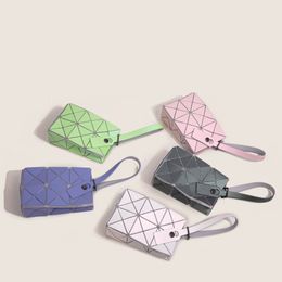 Summer Phantom Geometry Diamond Grid Mini bolso de mujer plegable y empalmado bolso de moda y minimalista