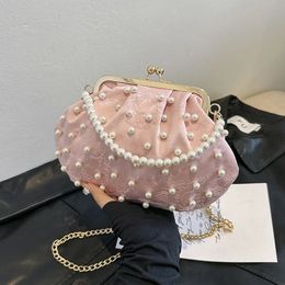 Forme de coquillage blanc rose d'été Small Clutches Sacs à main