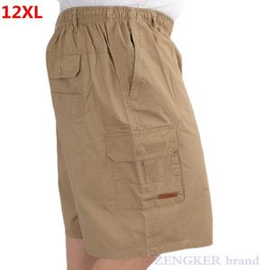 Shorts pour hommes été grande taille coton taille haute gros pantalon poches avec fermeture éclair plage 9XL 10XL 11XL 12XL