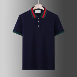 Camisa Polo Masculina de Verão Itália Designer de Algodão Polo T Shirts Moda Casual Negócios Trabalho Esportes High Street Bordados Polos Masculinos