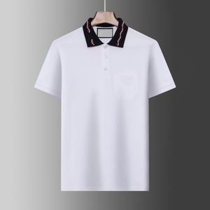 Été Polo Shirt Italie Designer Coton Hommes Polo Vêtements Mode Casual Business Sports Serpent Abeille Imprimer Broderie T-shirts High Street Hommes Polos Chemises