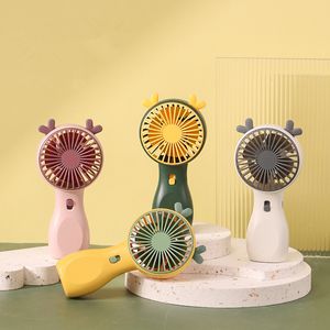 Zomer draagbare mini -ventilator verstelbare elektrische fans USB -gadgets oplaadbare cartoon bureau handheld luchtkoeler voor buiten reizen naar huis kantoor dhl gratis y03