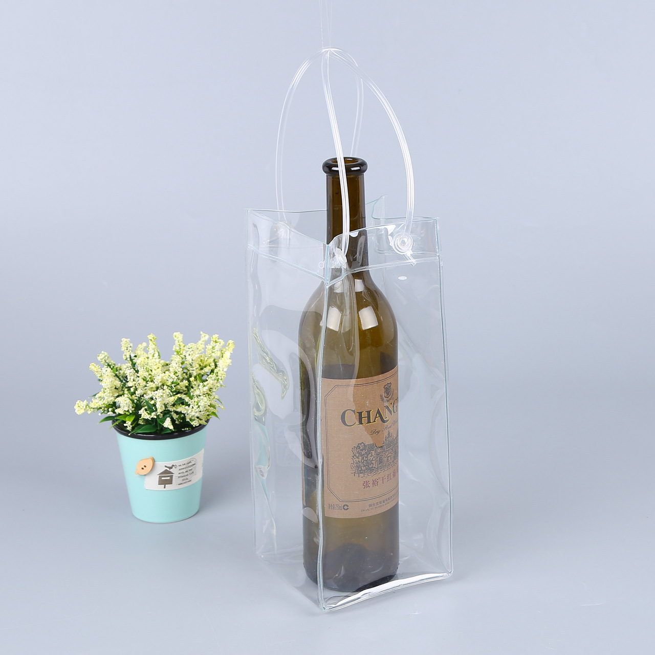 Летний портативный пластиковый ледяной пакет с одной бутылкой самостоятельно запечатанные прозрачные охлаждающие пакеты напитки для хранения шампканна для хранения пищевой контейнер кухня