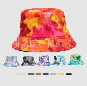 Chapeaux de pêcheur colorés imprimés d'été, casquette pare-soleil, seau de plage pour femmes et hommes DE885