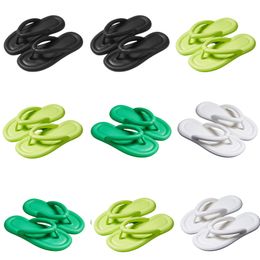 Pantoufles de produit d'été pour nouveau designer Femmes Blanc Black Green Flip Flip Flop Sandals Fashion-08 Flats Flat Tlides extérieure Chaussure 87 COMTABLE S