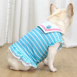 Zomer Pug hondenkleding Franse bulldog jurk poedel bichon frise schnauzer frenchies kleding huisdierkleding drop 240429