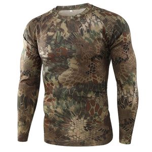 Summer Quick-Drying Camouflage T-shirts Ademend Lange mouwen Militaire kleding Outdoor Jacht Wandelen Camping Klimmen Shirts 220312