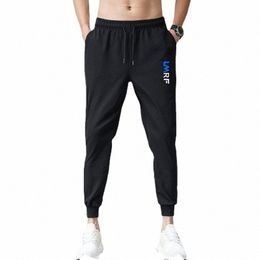 Été séchage rapide maille glace soie élastique hommes air-cditiing décontracté mince secti slim fit leggings f9bh #