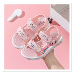 Zomer Rainbow Girls 'Princess Style Slippers Fashion Breathable White Bottom Beach Sandals L2405