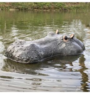 Bateau électrique flottant RC d'été, bateau hippopotame réaliste, jouets d'extérieur sur le lac, la rivière et la piscine Q08235424717