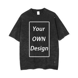 Tops pour hommes rétro d'été Custom vous possède un design imprimé 100% t-shirts lavés en coton