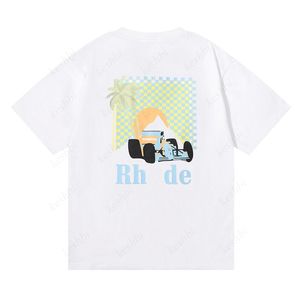 Summer Rhude T-shirt Mens Designer Tshirts Homme décontracté pour femmes