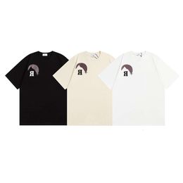 Summer rhude camiseta nicho moda rhude luna luna negra impresa holgazanería